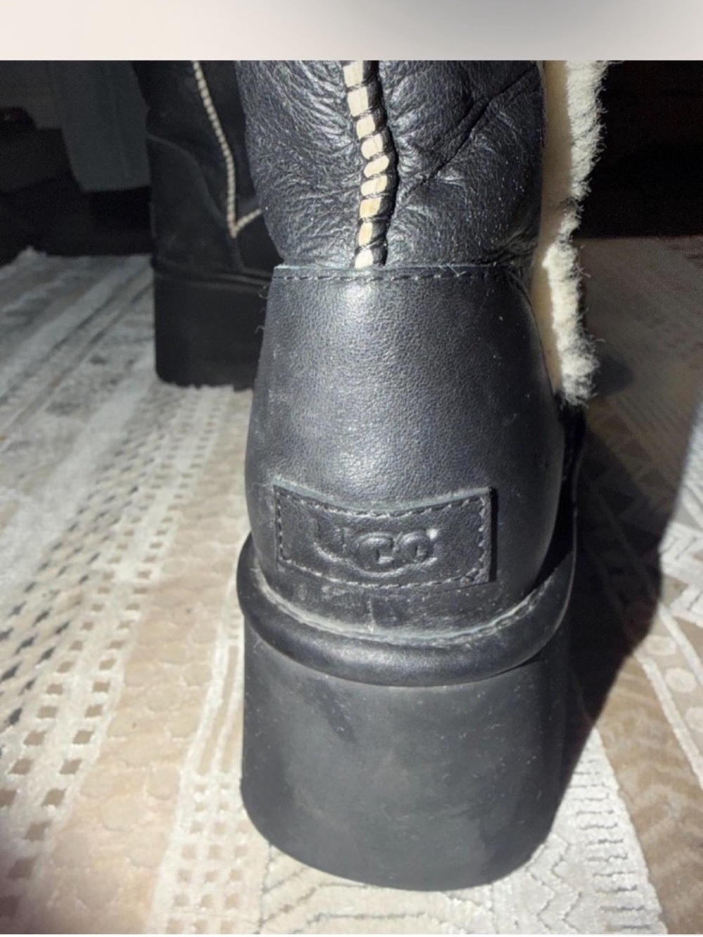 Ugg Esmee Platform Black Shearling-Lined Platform Winter Boot - Picture 4 of 4